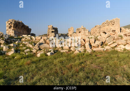 Ruinen von Vespasian Bad antiken lykischen Stadt Patara. Die Provinz Antalya. Turkei Stockfoto