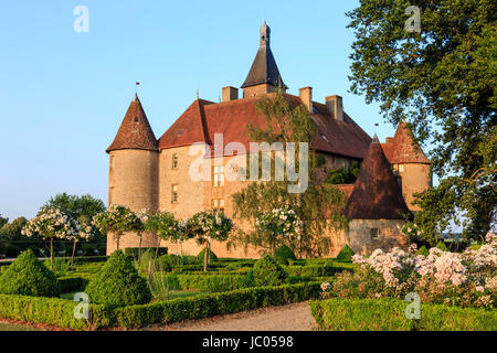 Frankreich, Allier (03), Saint-Pourçain-Sur-Besbre, Château de Beauvoir / / Frankreich, Allier, Saint-Pourçain Sur Besbre, Beauvoir Burg Stockfoto