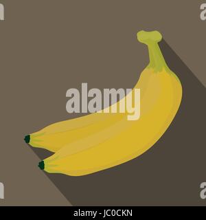 Banane isoliert flachen Stil, Banana Symbol isoliert, Banane auf einem hellen Hintergrund, Vektor-Illustration. Stock Vektor