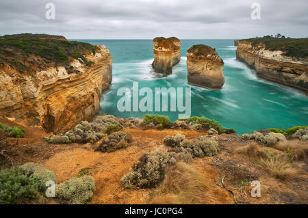 Island Archway, nachdem es zusammengebrochen ist. Noch ein Highlight auf der berühmten Great Ocean Road. Stockfoto