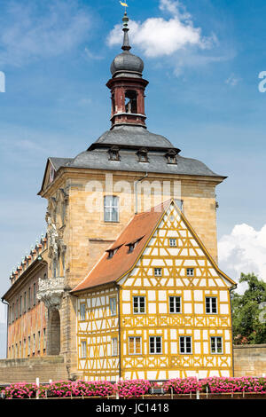 Altes Rathaus Mit Rottmeisterhäuschen in Bamberg Stockfoto
