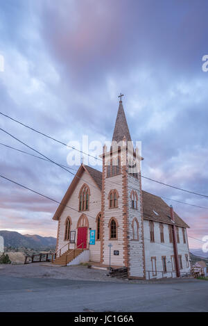 St. Pauls Episcopal Church in den historischen Bergbau Virginia City, Nevada. Stockfoto