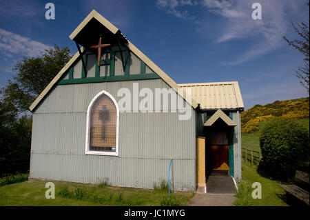 Str. Marys Wellblech Kirche, niedrige Newton am Meer, Northumberland Stockfoto