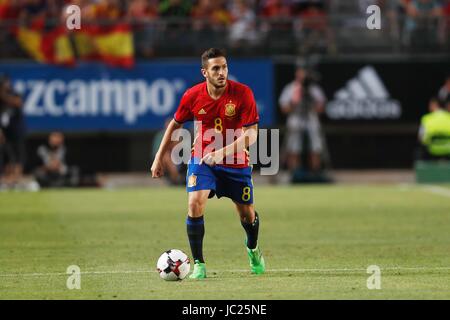 Murcia, Spanien. 7. Juni 2017. Koke (ESP) Fußball: Internationale Freundschaftsspiele match zwischen Spanien 2-2 Kolumbien im Estadio Nuevo Condomina in Murcia, Spanien. Bildnachweis: Mutsu Kawamori/AFLO/Alamy Live-Nachrichten Stockfoto