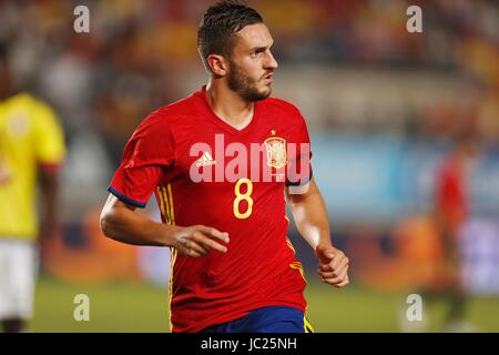 Murcia, Spanien. 7. Juni 2017. Koke (ESP) Fußball: Internationale Freundschaftsspiele match zwischen Spanien 2-2 Kolumbien im Estadio Nuevo Condomina in Murcia, Spanien. Bildnachweis: Mutsu Kawamori/AFLO/Alamy Live-Nachrichten Stockfoto