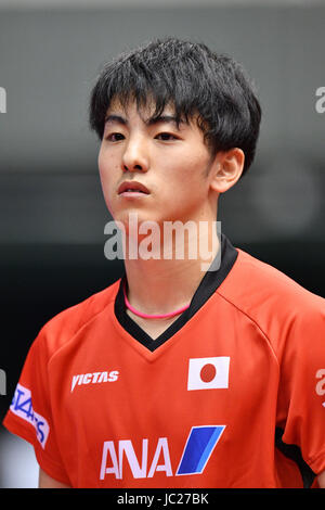 Tokyo Metropolitan Gymnasium, Tokio, Japan. 14. Juni 2017. Yuki Matsuyama (JPN), 14. Juni 2017 - Tischtennis: ITTF World Tour, Japan Open 2017 U21 Herren Einzel am Tokyo Metropolitan Gymnasium, Tokio, Japan. Kredit: MATSUO. K/AFLO/Alamy Live-Nachrichten Stockfoto