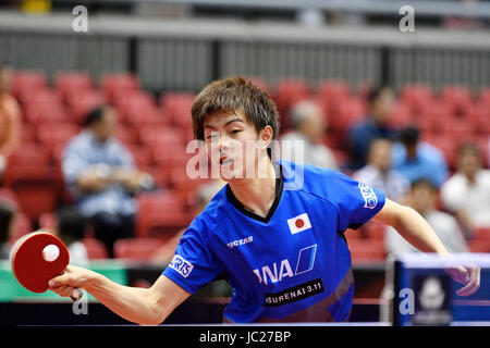 Tokyo Metropolitan Gymnasium, Tokio, Japan. 14. Juni 2017. ¥ Tonin Ryuzaki (JPN), 14. Juni 2017 - Tischtennis: ITTF World Tour, Japan Open 2017 U21 Einzel am Tokyo Metropolitan Gymnasium, Tokio, Japan. Kredit: MATSUO. K/AFLO/Alamy Live-Nachrichten Stockfoto