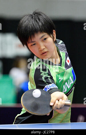 Tokyo Metropolitan Gymnasium, Tokio, Japan. 14. Juni 2017. ® æMiyu Kihara (JPN), 14. Juni 2017 - Tischtennis: ITTF World Tour, Japan Open 2017 Dameneinzel am Tokyo Metropolitan Gymnasium, Tokio, Japan. Kredit: MATSUO. K/AFLO/Alamy Live-Nachrichten Stockfoto