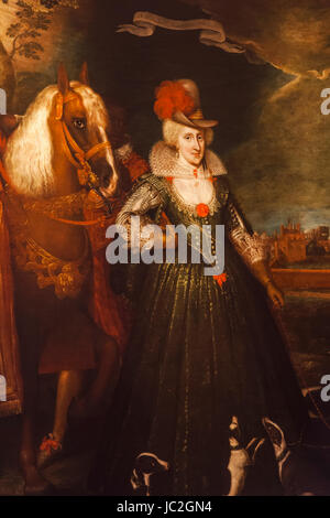 England, Porträt von Anne von Dänemark durch Paul Van Somer Stockfoto