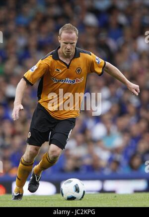 JODY CRADDOCK WOLVERHAMPTON wandert FC WOLVERHAMPTON WANDERS FC GOODISON PARK LIVERPOOL ENGLAND 21. August 2010 Stockfoto