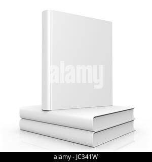 Leer leer 3d Book Cover Isolated on White Stockfoto