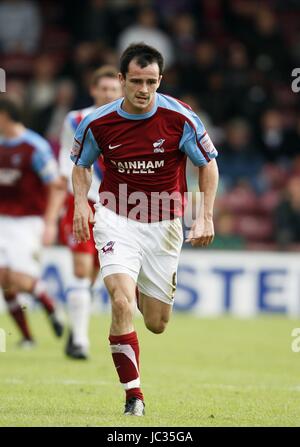 CHRIS DAGNALL SCUNTHORPE UNITED FC SCUNTHORPE UNITED FC größere PARK SCUNTHORPE ENGLAND 28. August 2010 Stockfoto