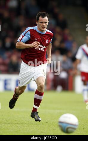 CHRIS DAGNALL SCUNTHORPE UNITED FC SCUNTHORPE UNITED FC größere PARK SCUNTHORPE ENGLAND 28. August 2010 Stockfoto