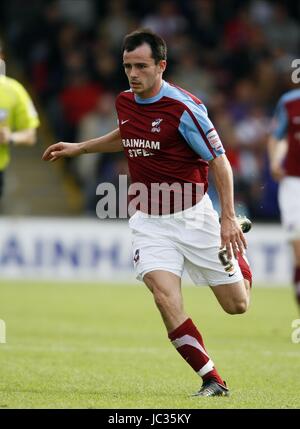 CHRIS DAGNALL SCUNTHORPE UNITED FC SCUNTHORPE UNITED FC größere PARK SCUNTHORPE ENGLAND 28. August 2010 Stockfoto