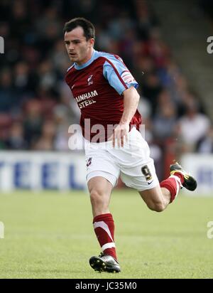 CHRIS DAGNALL SCUNTHORPE UNITED FC SCUNTHORPE UNITED FC größere PARK SCUNTHORPE ENGLAND 28. August 2010 Stockfoto