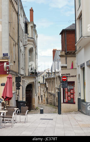 ANGERS, Frankreich - 28. Juli 2014: quadratische Place du Pranger in Anges, Frankreich. Angers ist die Stadt im Westen Frankreichs und es ist die historische Hauptstadt der Provinz von Anjou Stockfoto