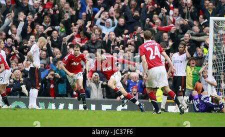 DIMITAR BERBATOV Partituren MANCHESTER UNITED V LIVERPOOL OLD TRAFFORD MANCHESTER ENGLAND 19. September 2010 Stockfoto