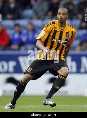 CALEB FOLAN HULL CITY FC HULL CITY FC WALKERS STADIUM LEICESTER ENGLAND 16. Oktober 2010 Stockfoto