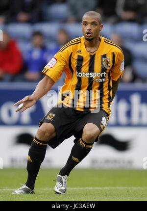 CALEB FOLAN HULL CITY FC HULL CITY FC WALKERS STADIUM LEICESTER ENGLAND 16. Oktober 2010 Stockfoto