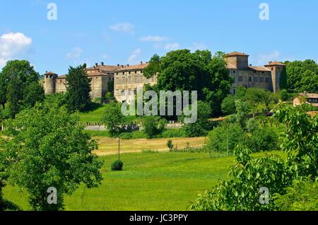 Agazzano Burg - Agazzano Schloss 01 Stockfoto