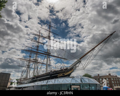 Cutty Sark-Klipper in Greenwich Village, London UK Stockfoto