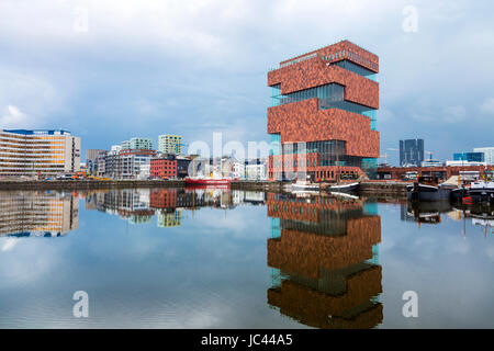 Museum Aan de Stroom (Museum am Fluss), Antwerpen, Belgien Stockfoto