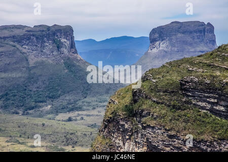 Blick vom Morro Pai Inacio im Tal, Chapada Diamantina, Brasilien Stockfoto