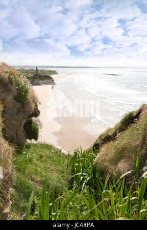 ein Blick von oben auf den Klippen in Ballybunion county Kerry Irland Stockfoto