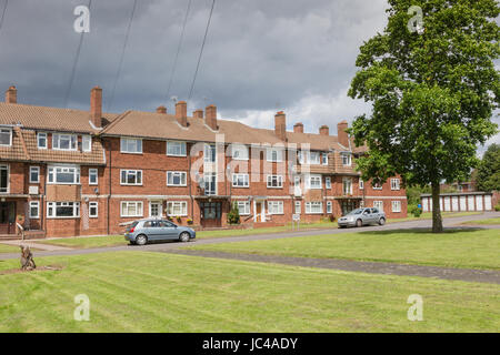 Erschwingliche gemieteten Maisonetten Wohnungen Wohnungen Häuser West Midlands, UK Stockfoto