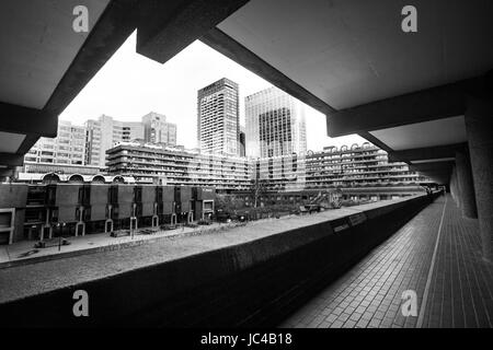 Panoramablick auf das Barbican, London Stockfoto