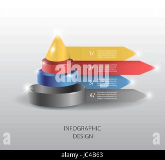 Vektor-Infografik oder Web-Design-Vorlage Stock Vektor