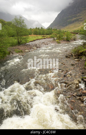 Flusses Coe, Glencoe, Scotland, UK Stockfoto