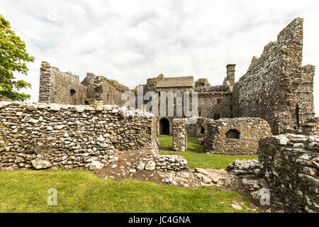 Weobley Castle, befestigten 14. Jahrhundert Herrenhaus, Gower, Wales, UK Stockfoto