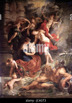 Peter Paul Rubens Geburt von Marie de Medici im Florenz Louvre Paris Stockfoto