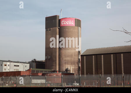 Die Shobnall Maltings Anlage gehörenden, Coors Brewers im Jahr 2015 an die französische Firma Malteries Soufflet verkauft wurde Stockfoto