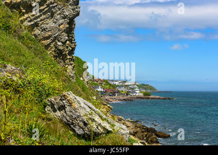 Blick auf steile Hügel Cove, Ventnor, Isle Of Wight, Großbritannien Stockfoto