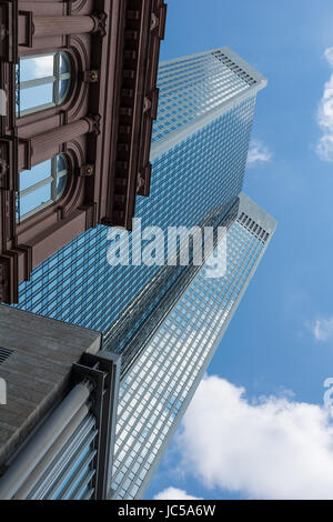 Wolkenkratzer Im Frankfurter Bankenviertel Stockfoto