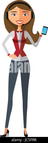 Anruf, Zentrum, Operator, Avatar, Geschäftsfrau, Frau, Kunden, Service, Unterstützung, Hilfe, Linie, Kopf, Satz, Tele, Berater, Beratung, Kontakt, Brauch Stock Vektor