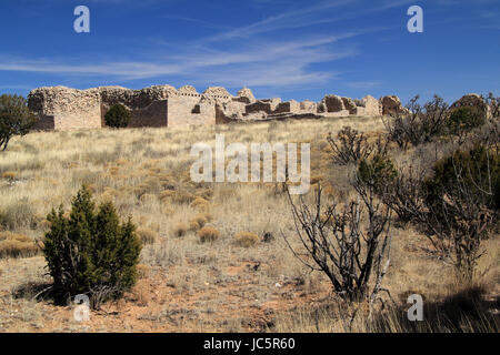 Gran Quivira Ruinen bei Salinas National Monument im US-Bundesstaat New Mexico Stockfoto