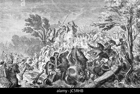 Die Schlacht von Crimissus, zwischen karthagischen und syrakusanische Armeen 339 v. Chr. Stockfoto