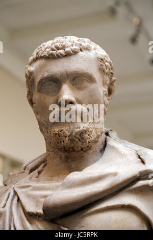 Kaiser Septimius Severus (reg. 193-211 n. Chr.). Römische Ad 193-200. Alexandria. Ägypten. British Museum. London. Vereinigtes Königreich. Stockfoto