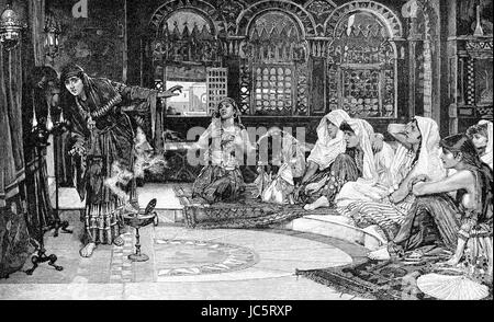 Pythia, die Hohepriesterin der Tempel des Apollo in Delphi, Orakel von Delphi, antiken Griechenland Stockfoto