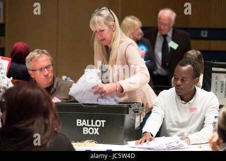 Teilnahme an der ICC in Birmingham für die Parlamentswahlen 2017 zählen Stockfoto