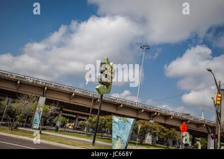 Ein Blick auf ein Zeichen in Deep Ellum in Dallas, Texas Stockfoto