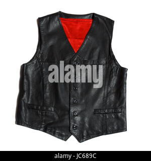 Vintage Lederweste auf dem weißen Hintergrund Stockfoto