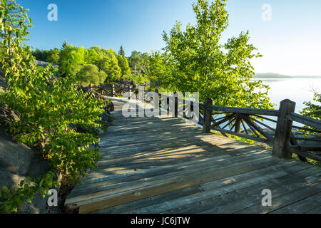 Jim Gordon Promenade Ramsey See, Bell Park, Sudbury, Ontario, Kanada Stockfoto
