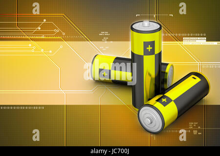 Batterien im Hintergrund Stockfoto