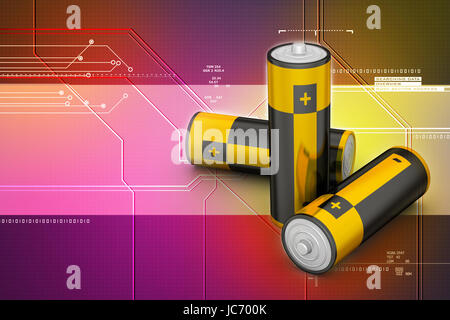 Batterien im Hintergrund Stockfoto