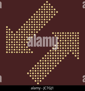 Fein punktiert Diagonale Golen Pfeile. Elemente für Web, Infografik und Diagramme Stockfoto