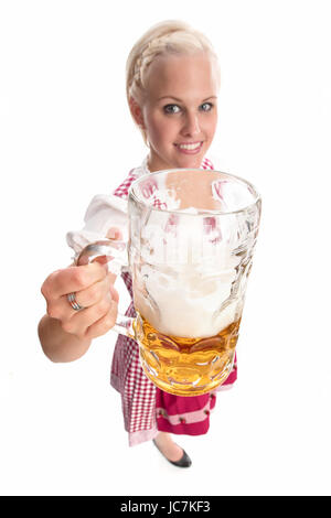 Blond bayrin Liter Bier Stockfoto